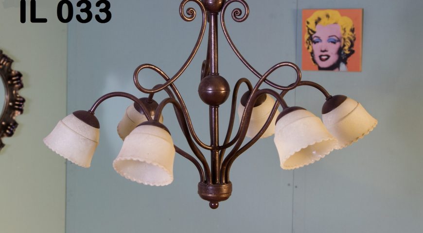 Lampadario in ferro battuto IL 033