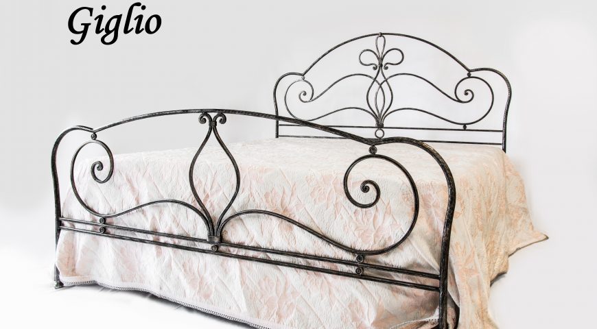 Letto matrimoniale in ferro battuto LF GIGLIO