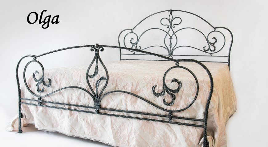 Letto matrimoniale in ferro battuto LF OLGA