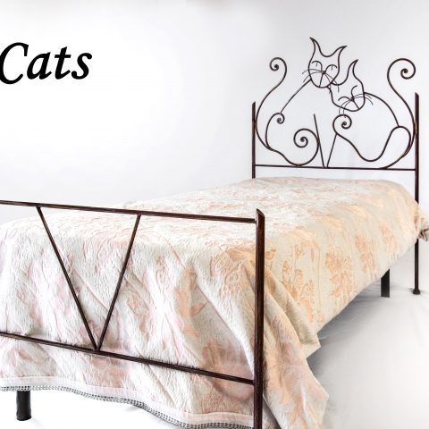 Letto singolo in ferro battuto LFS CATS