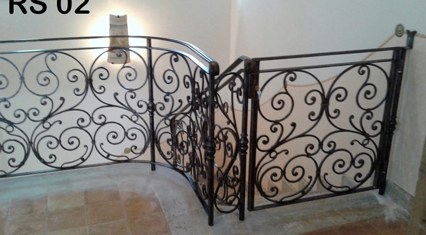 Ringhiera per scala in ferro battuto RS 02