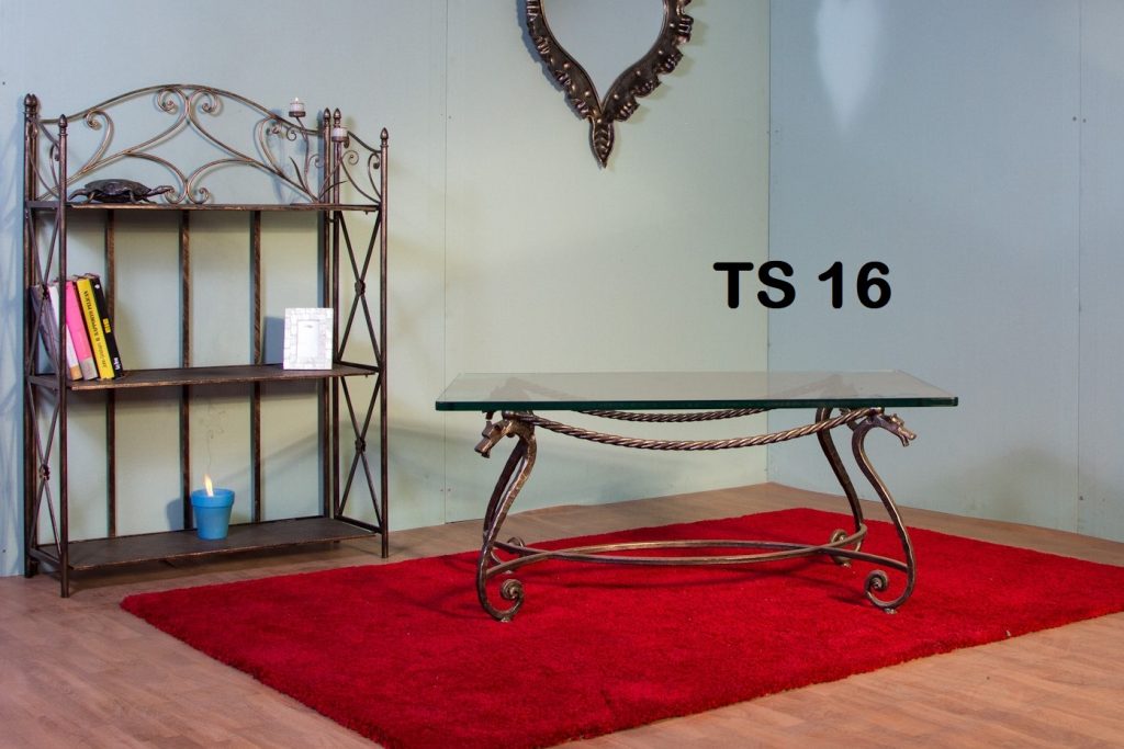 Tavolino da salotto in ferro battuto 