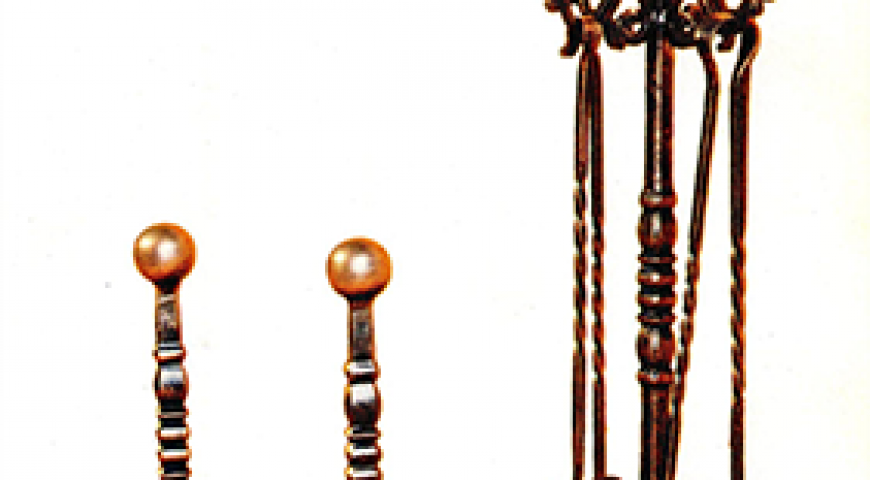 Trittico per camino in ferro battuto AC 02