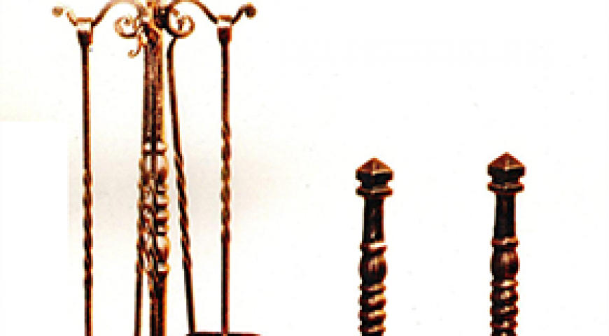 Trittico per camino in ferro battuto AC 04