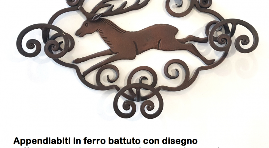 Appendiabiti in ferro battuto AP 04