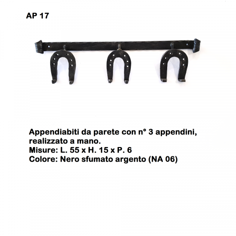 Appendiabiti in ferro battuto AP 17