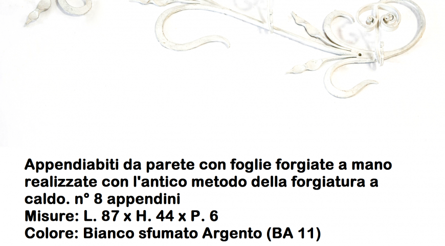 Appendiabiti in ferro battuto AP 33