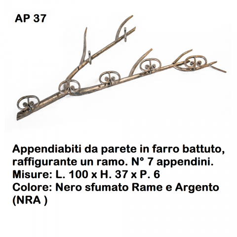 Appendiabiti in ferro battuto AP 37