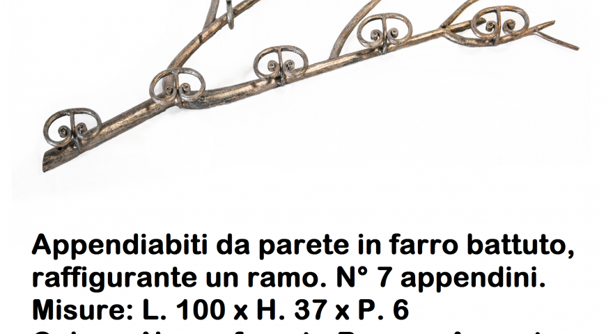 Appendiabiti in ferro battuto AP 37