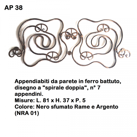 Appendiabiti in ferro battuto AP 38