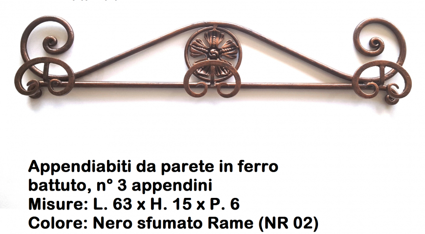 Appendiabiti in ferro battuto AP 44