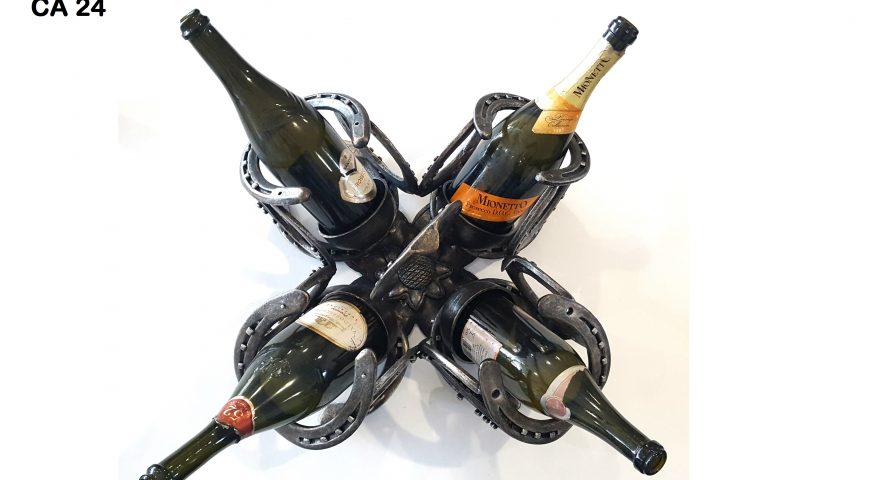 Porta bottiglie in ferro battuto CA 24