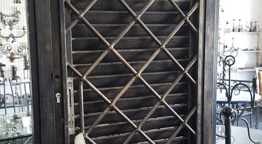 Combinata Grata/Persiana di protezione in ferro battuto GPP 02