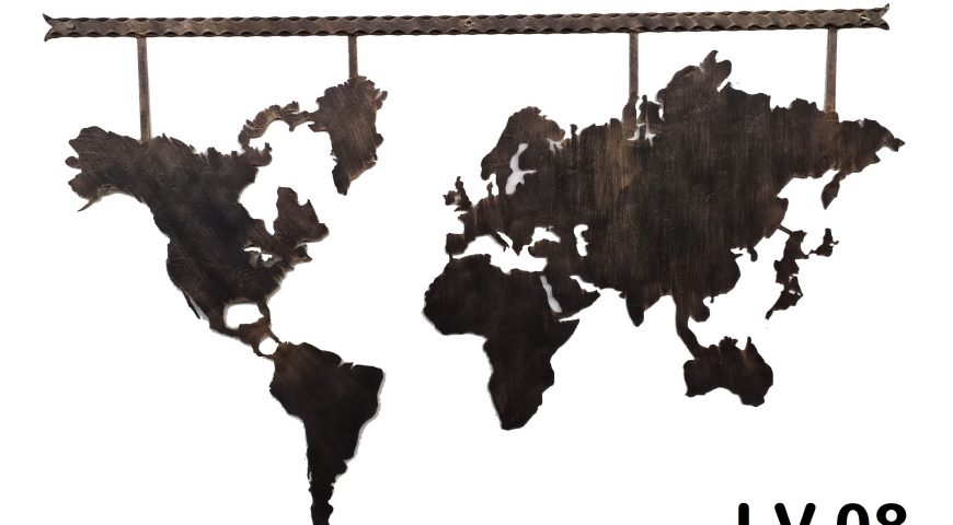 Planisfero a parete in ferro LV 08