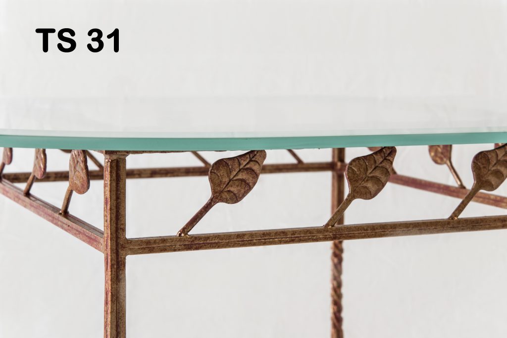 Tavolino da salotto in ferro battuto 