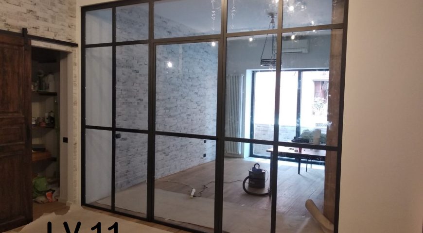 Parete divisoria in ferro a vetro LV 11