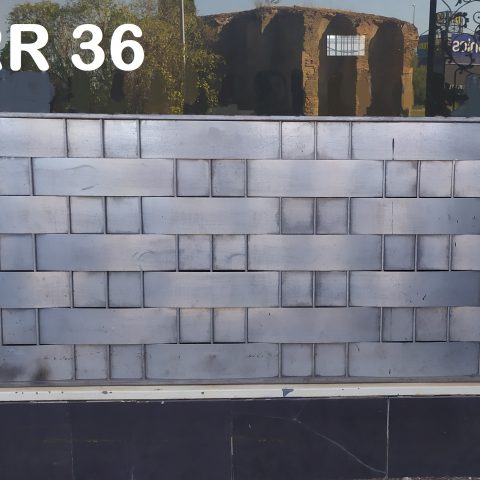 Ringhiera per recinto con fasce di lamiera RR 36