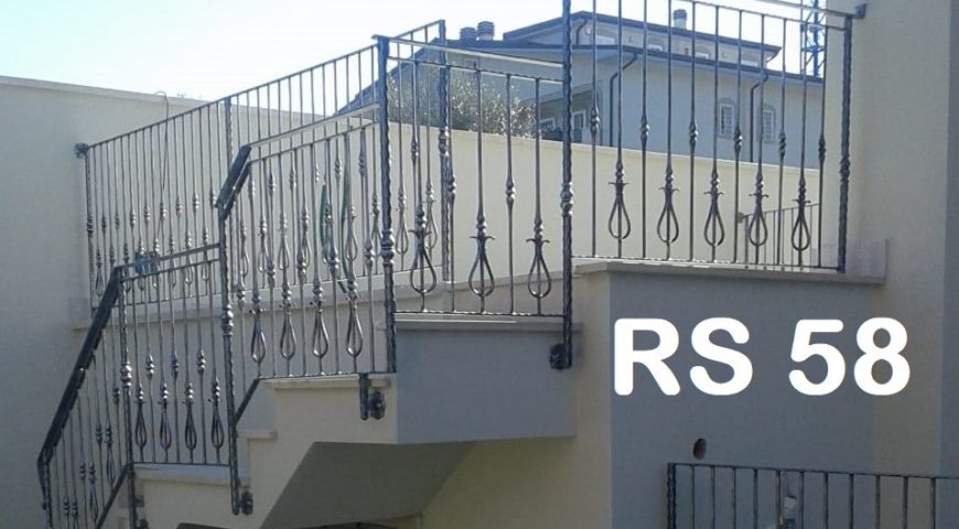 Ringhiera per scala in ferro battuto RS 58