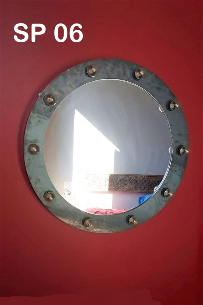 Specchio con luci in ferro 