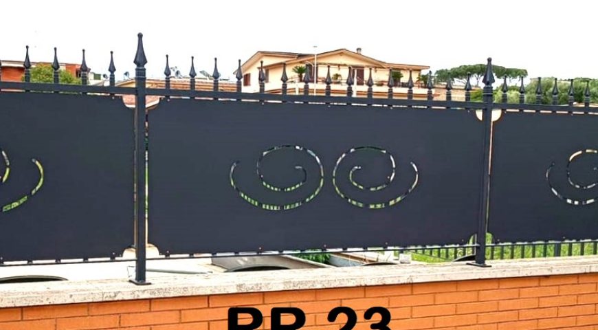 Ringhiera per recinto in lamiera laserata RR 23