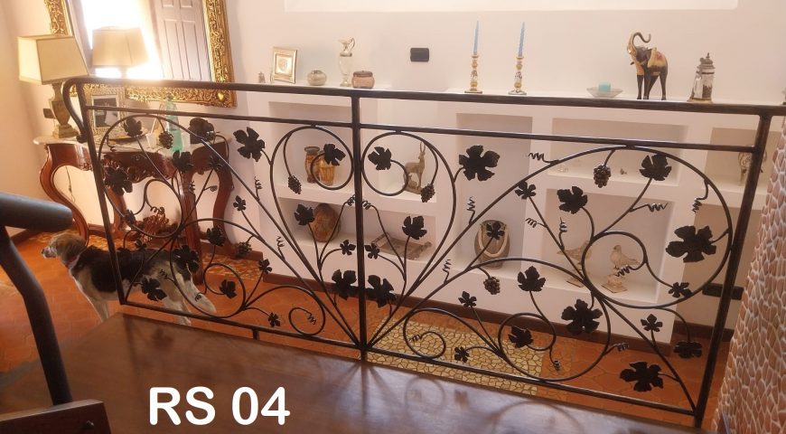 Ringhiera per scala in ferro battuto RS 04